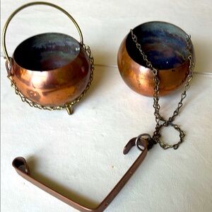 Vintage Copper Hanging Planters